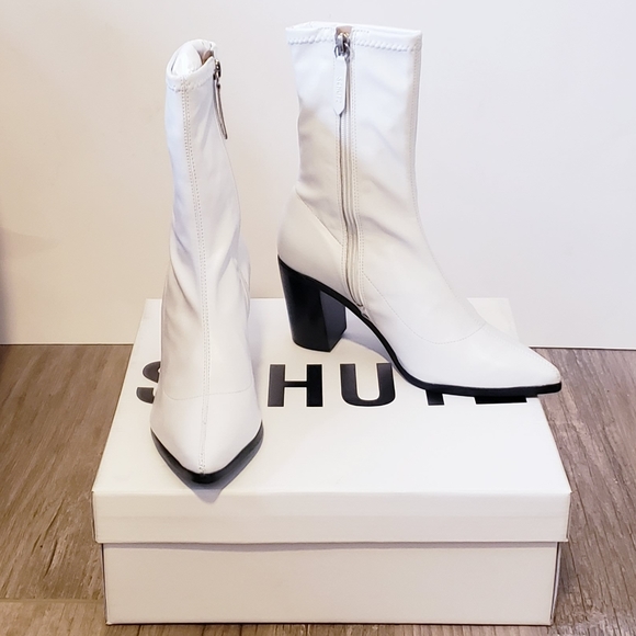 SOLD! NWT SCHUTZ White Carini Leather Boots - Picture 8 of 8